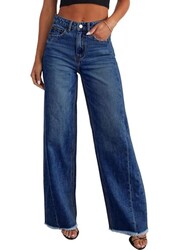 Sidefeel Women's High Waisted Jeans Wide