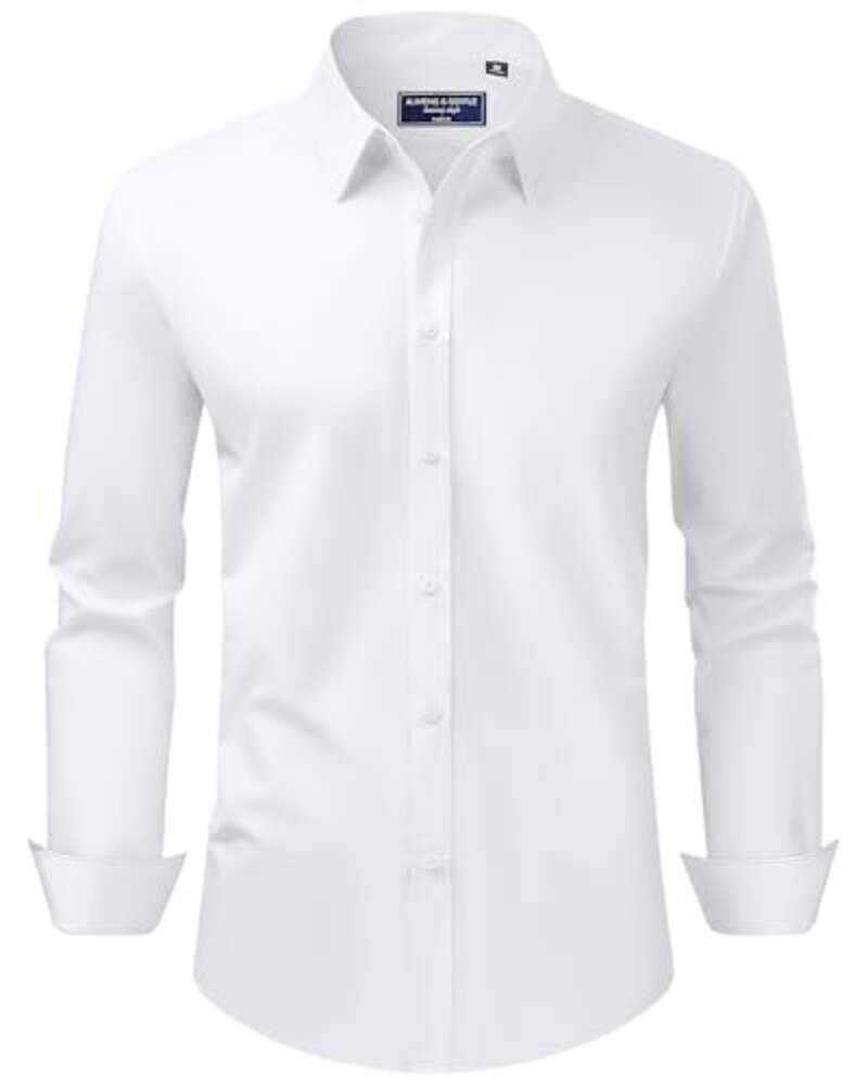 Alimens & Gentle Mens White Dress Shirt