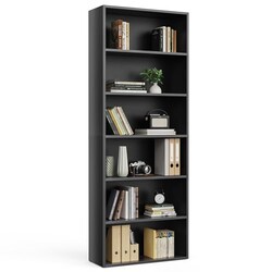 DUMOS 6-Tier Bookcase, 63 Inch Tall Open