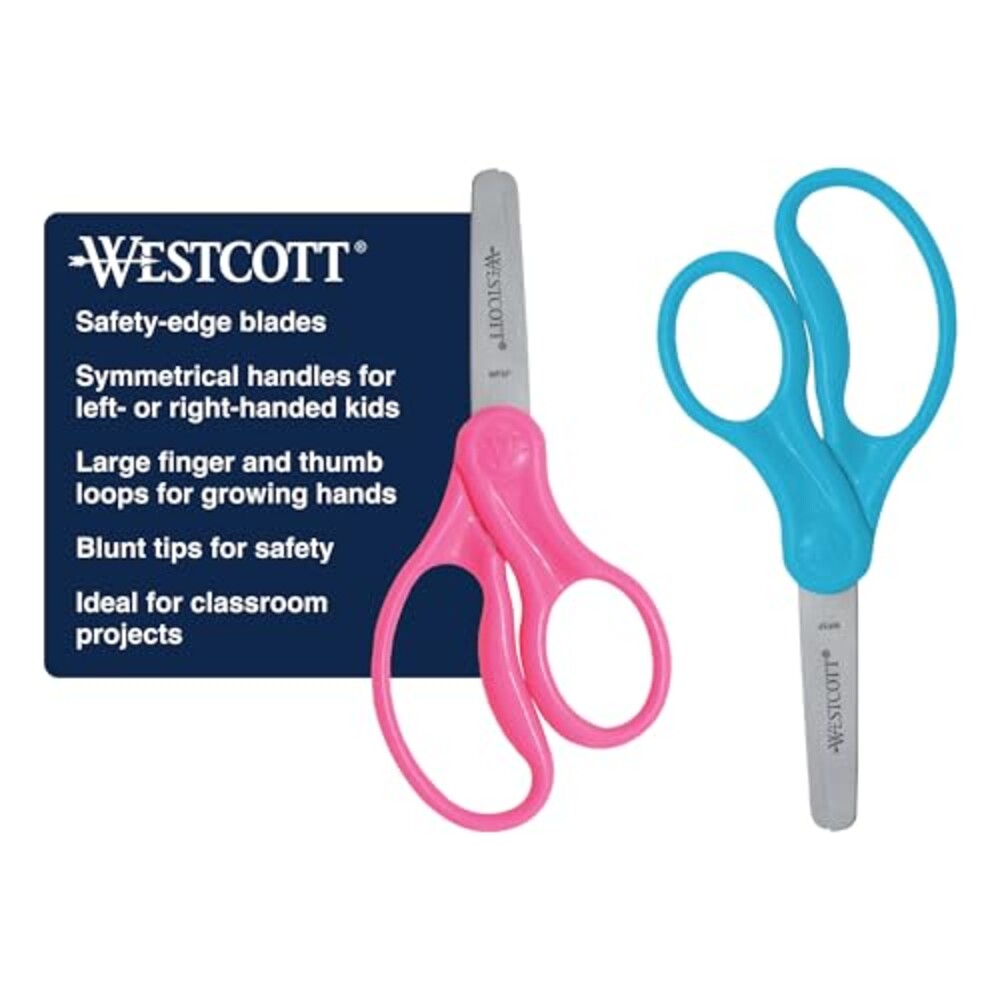 Westcott 5" Hard Handle Kids Scissors, B