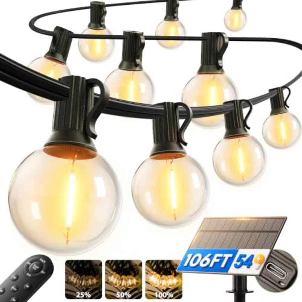 addlon 100FT 54LED Solar String Lights O