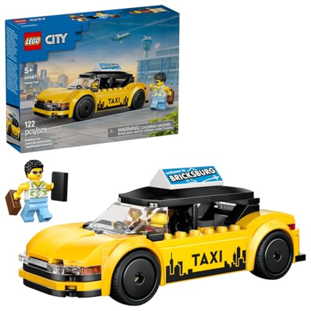 LEGO City Yellow Taxi Car Building Toy f
