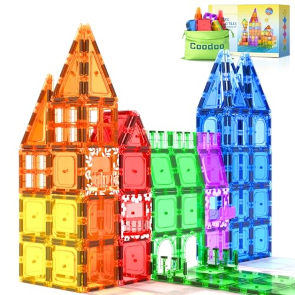 60 PCS Magnetic Building Tiles Kids Toys