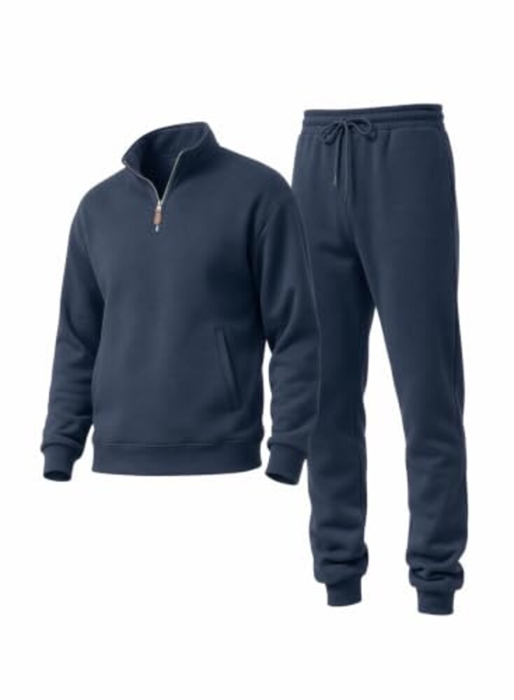 JMIERR Mens Sweatsuit 2 Piece 1/4 Zip Pu