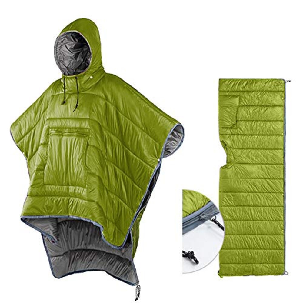 Camp Poncho Sleeping Bag Wearable Hooded