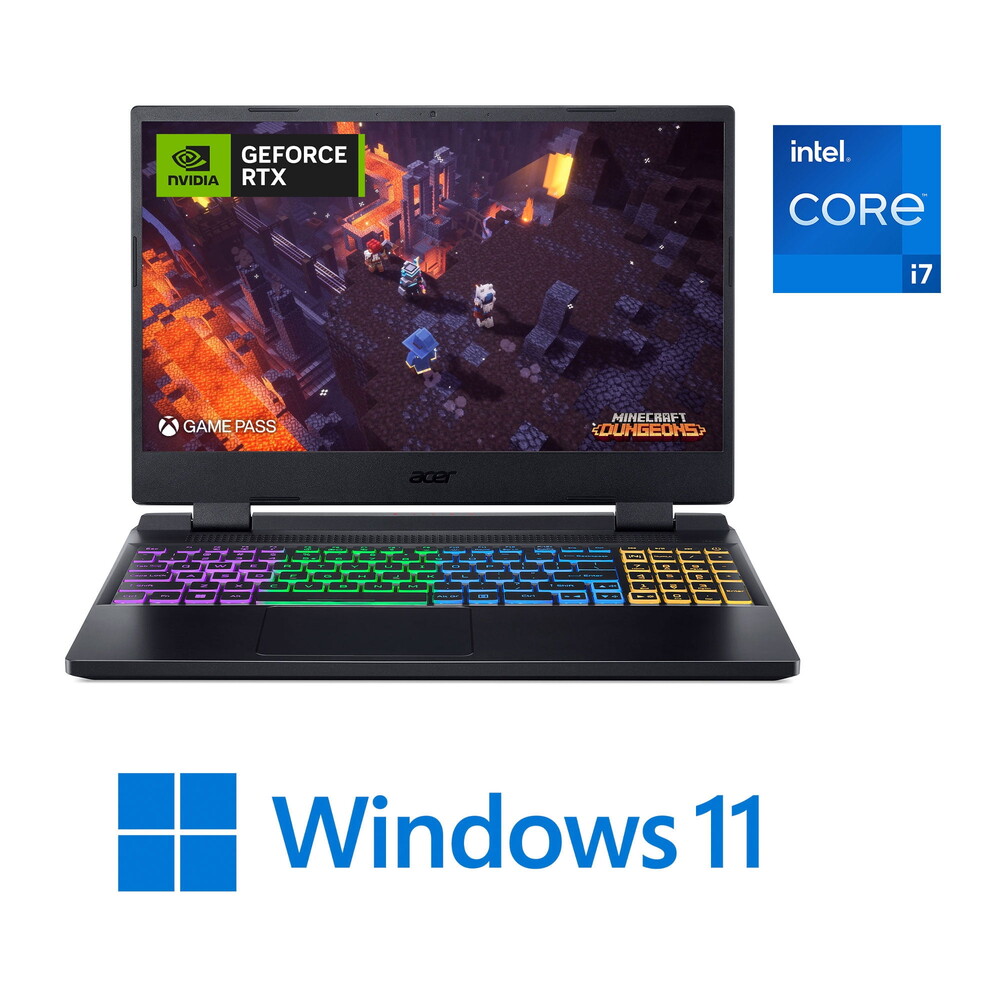Acer Nitro 5 Gaming laptop, 15.6" Full HD IPS 144Hz Display, 12th Gen Intel Core i7-12650H, NVIDIA GeForce RTX 4050 Laptop GPU, 16GB DDR5, 1TB PCIe Gen 4 SSD, Windows 11 Home, AN515-58-75NM
