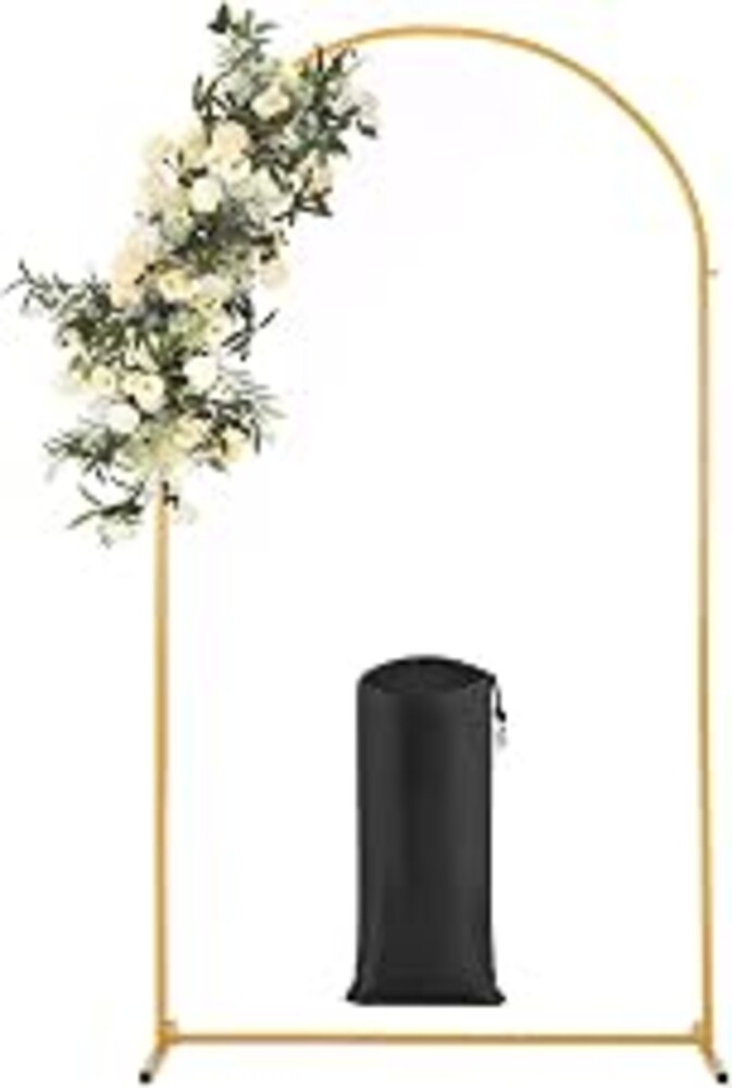 7.2FT Metal Wedding Arch Backdrop Stand for Party, Balloon Arch Stand | Backdrop Arch for Wedding Ceremony, Baby Shower, Birthday Party, Graduation, Events Decoration, with Storage Bag
