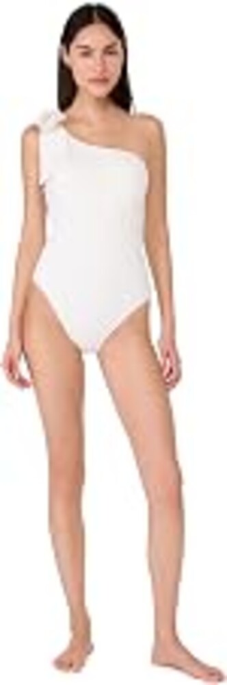 kate spade new york Women's Solid Bow Shoulder One Piece