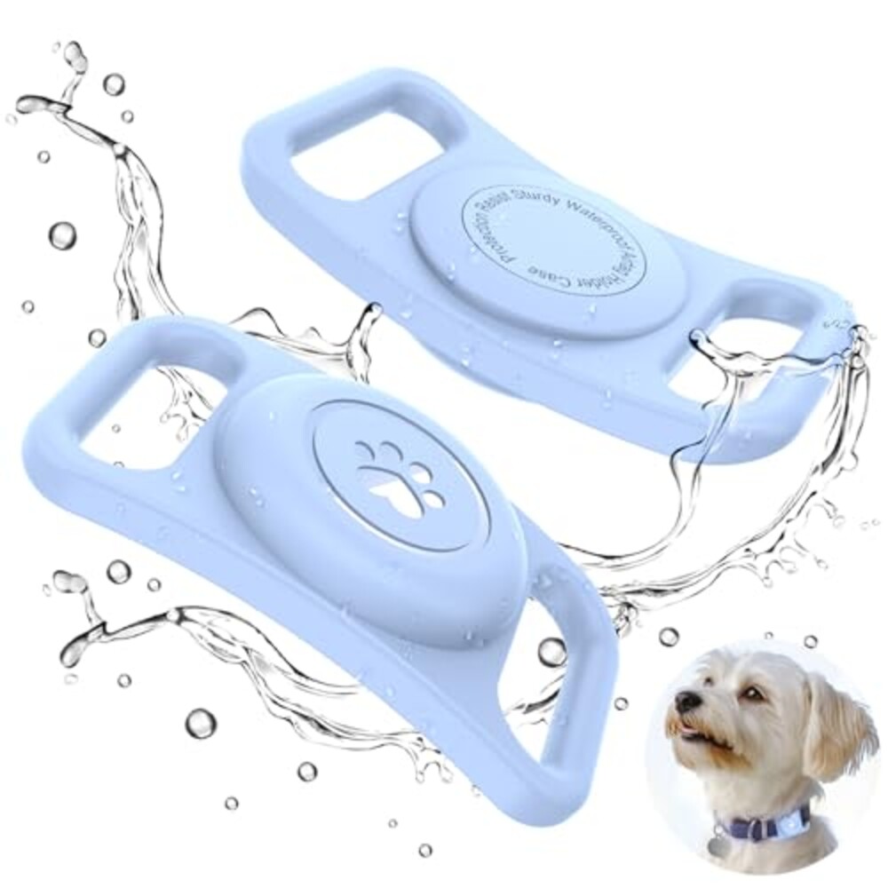 [2 Pack] Waterproof AirTag Dog Collar Ho