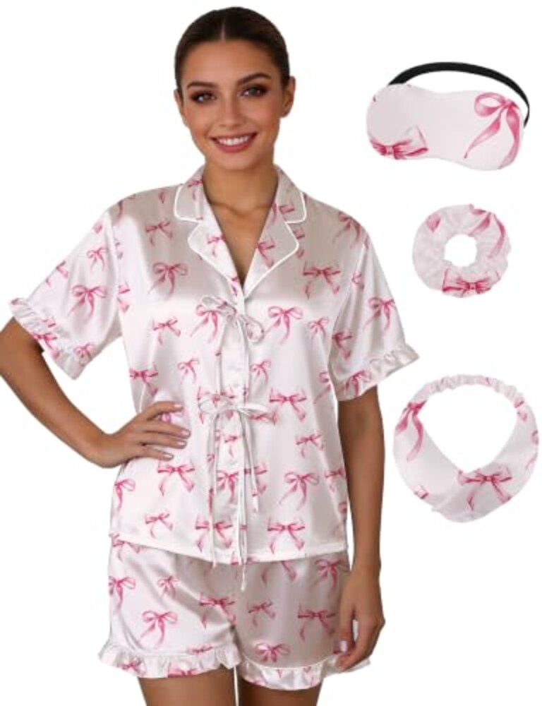 DOLOS Satin Pajama Set for Women Short S