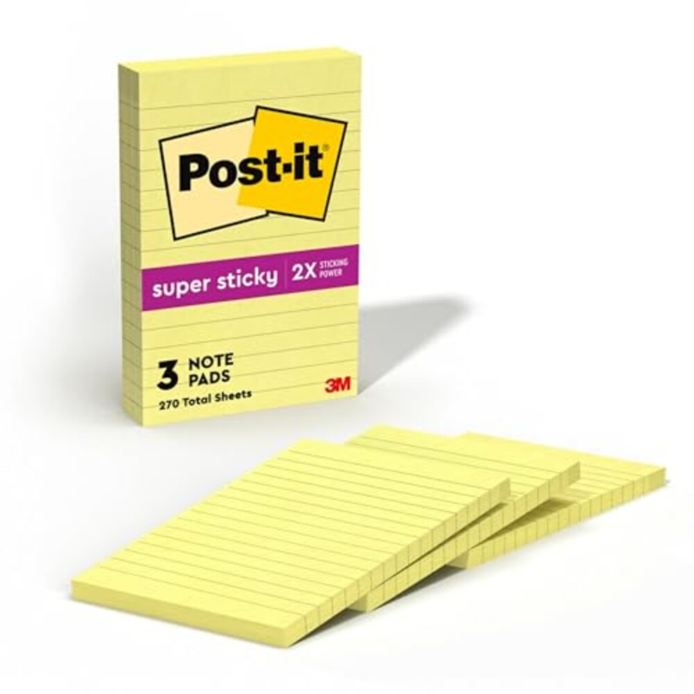 Post-it Super Sticky Notes, 4 x 6 in, Ca