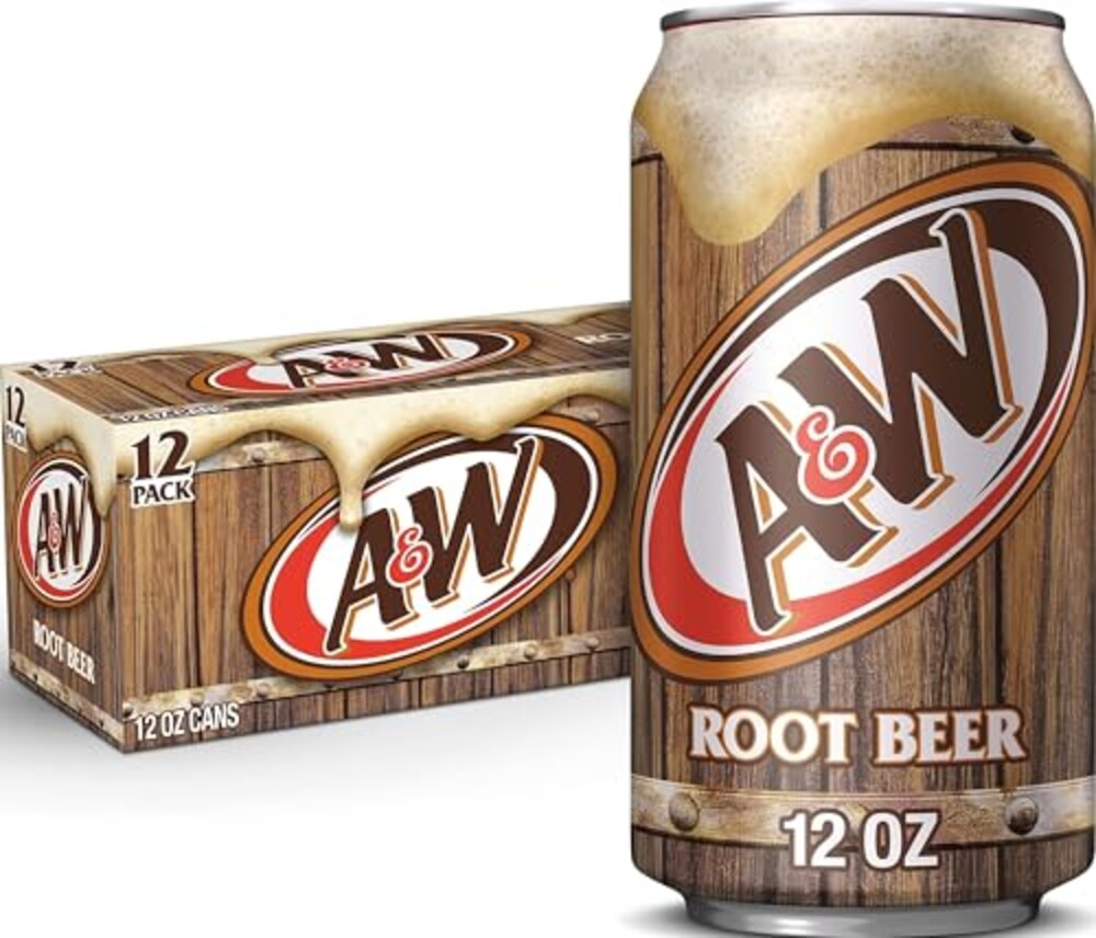 A&W Root Beer Soda, 12 fl oz cans, 12 pa
