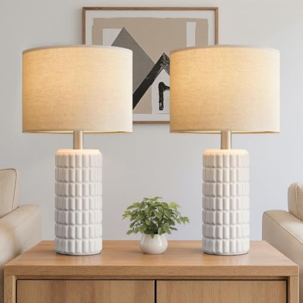 Seealle 23" Modern Ceramic Table Lamps S