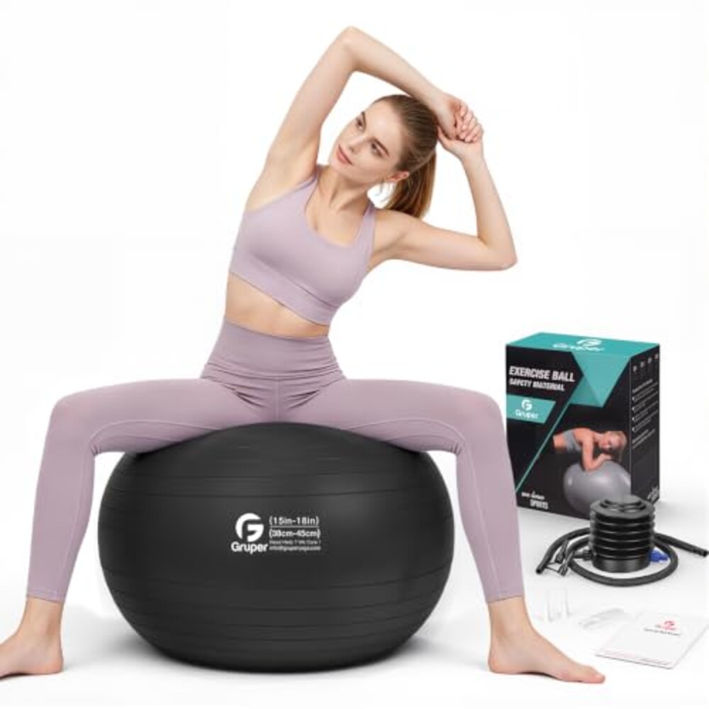 Gruper Exercise Ball, 45cm-75cm Extra Th