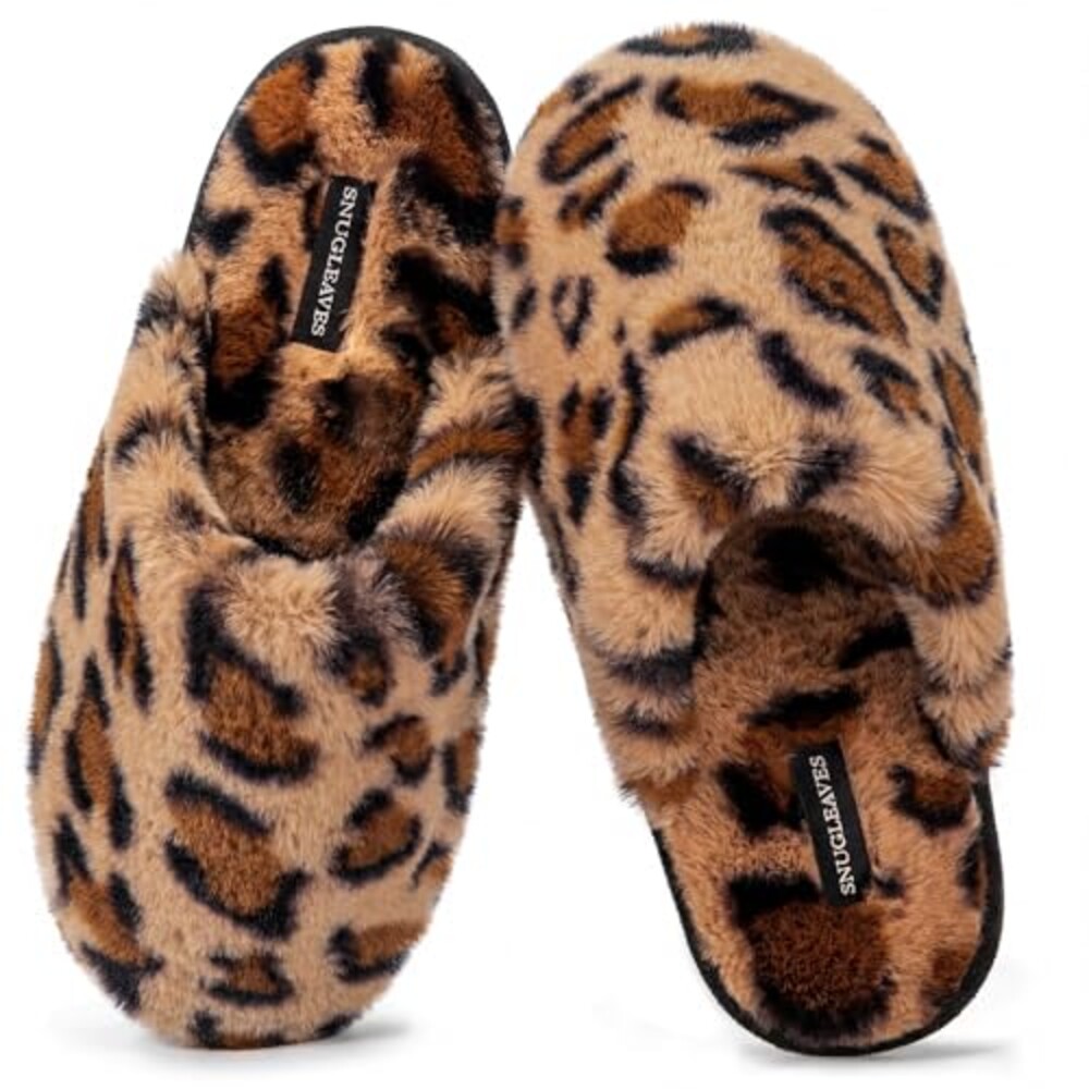Snug Leaves Women's Scuff Slippers Fuzzy