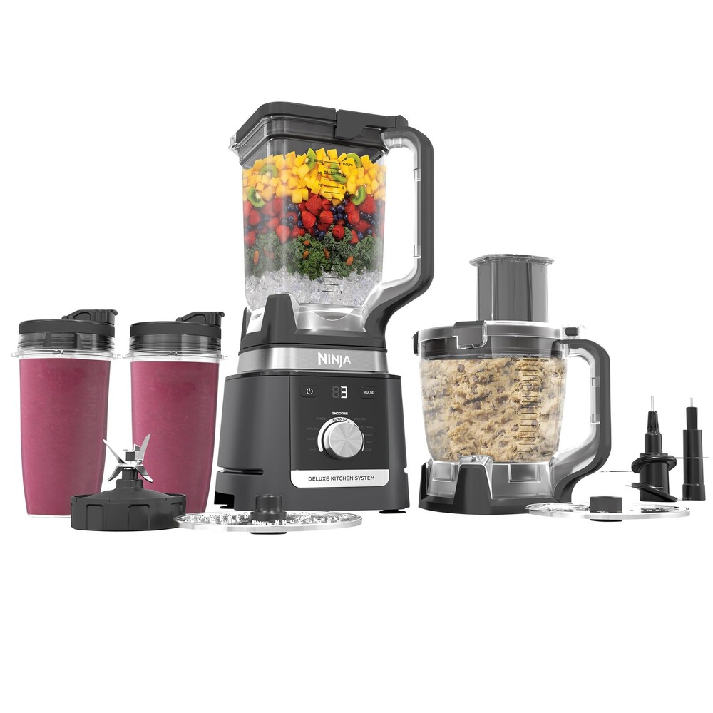 Ninja CO905KS Deluxe Kitchen System, 1600 WP Auto-IQ Base, 88 - oz - GRAY