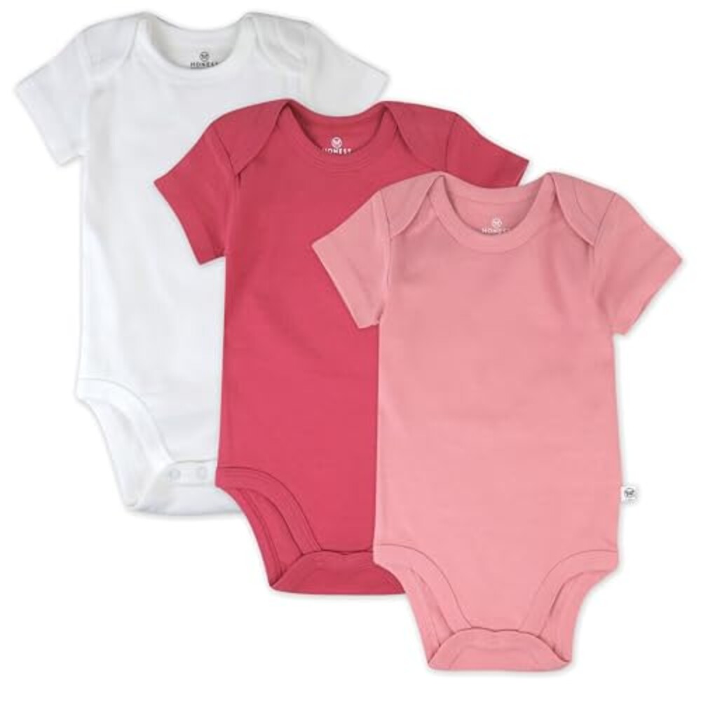 HonestBaby 3-pack Short Sleeve Bodysuits