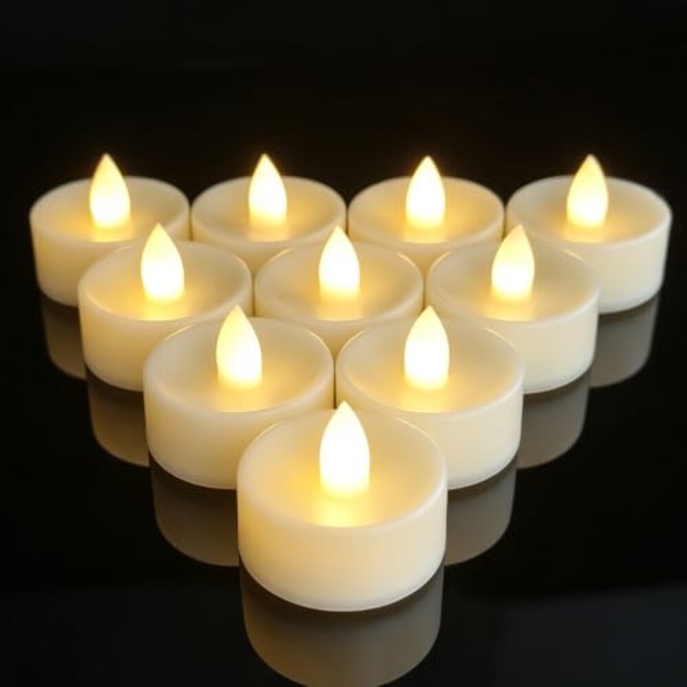 Qinc 24 PCS Tea Lights Candles Battery O