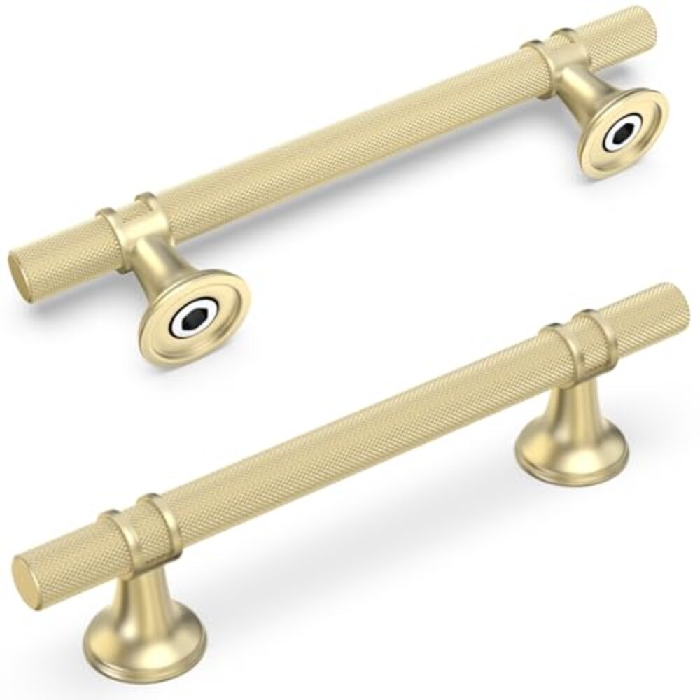 KOMOTIA 10 Pack 5 Inch Brushed Gold Kitc