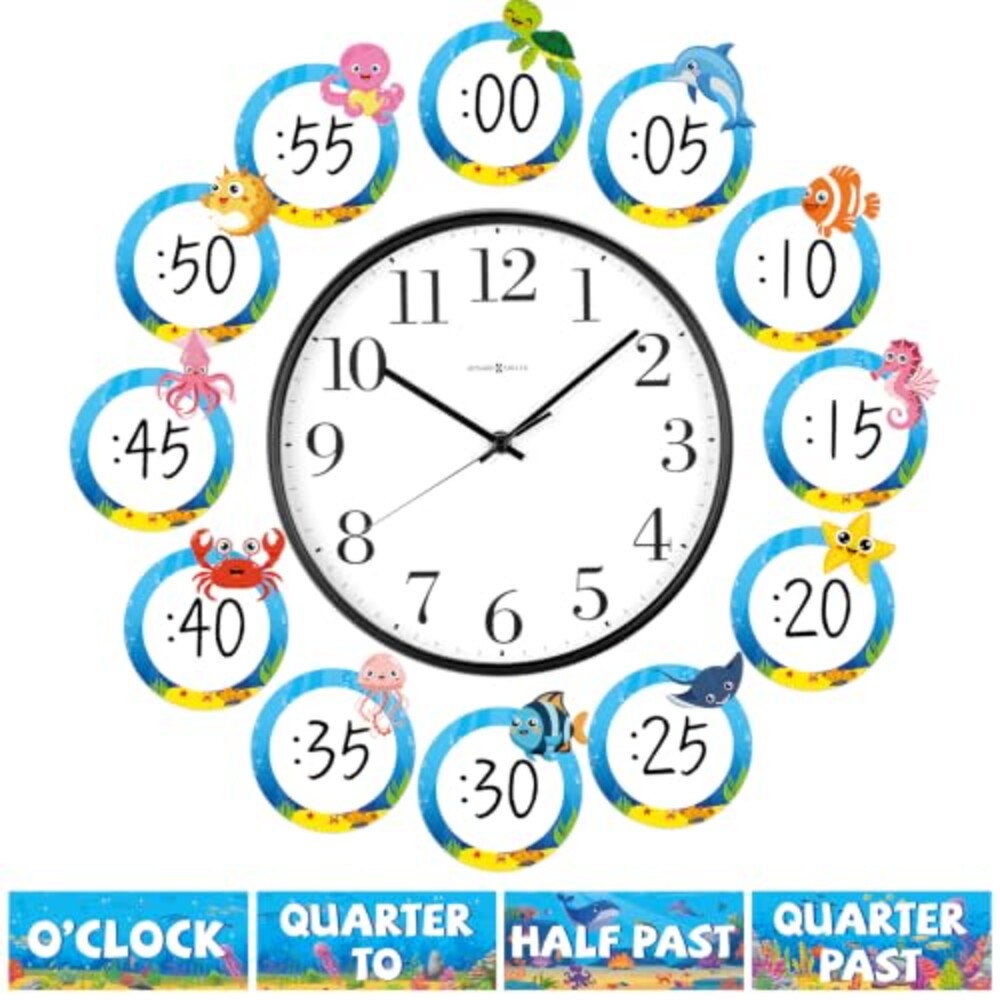 16PCS Clock Numbers Labels Telling Time
