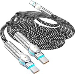 USB C to USB C Cable 6.6ft,240W 2-Pack Braided 180°Rotating Type C Charging CableFast Charge for iPhone 16/16Pro/16Plus/16ProMax,MacBook Air,iPad Pro,Pixel,Samsung Galaxy S23/S24 Ultra-Black