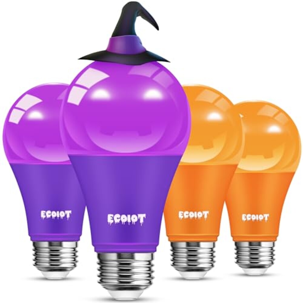 Ecoiot Halloween Light Bulbs, A19 LED Pu