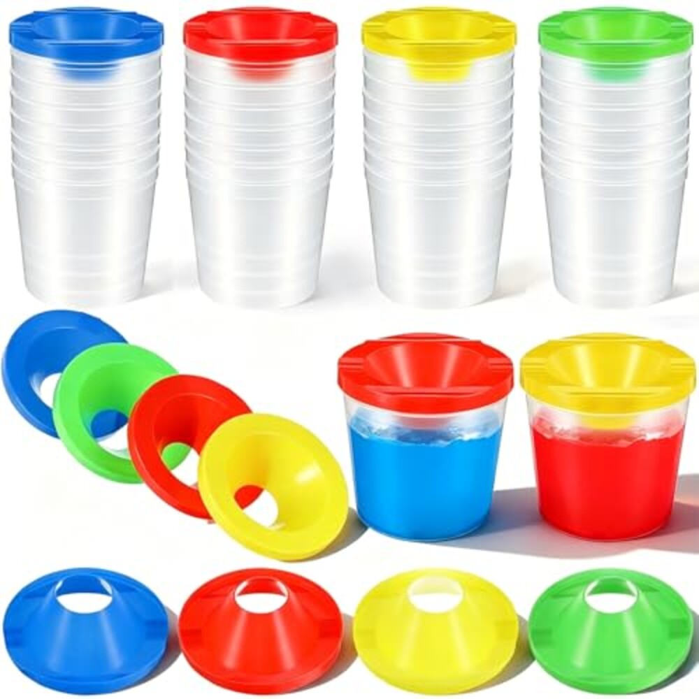 24 Pcs Paint Cups with Lids – No Spill P