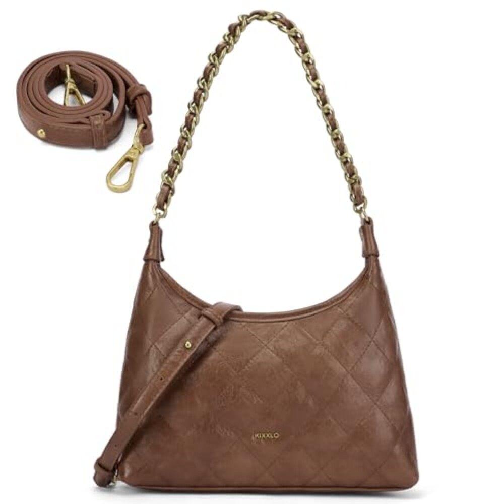 KIXXLO Womens Crossbody Purse,Brown Shou