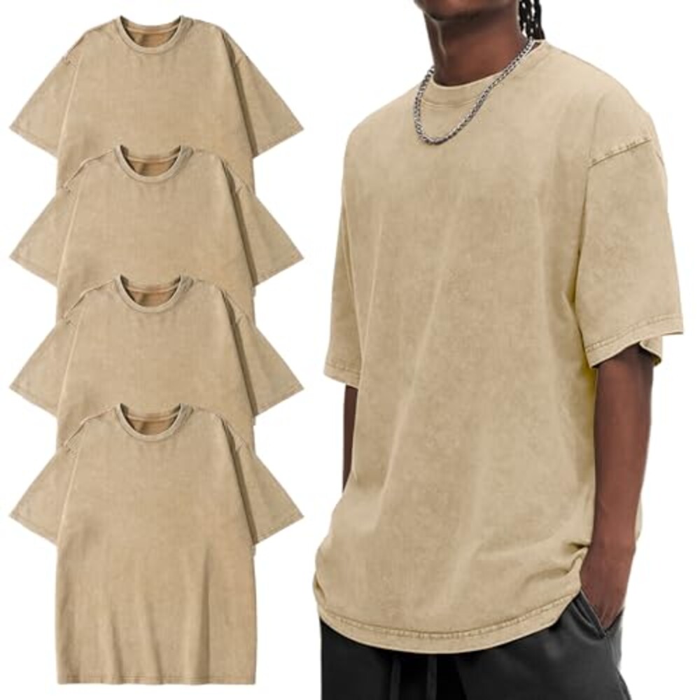 Eisctnd Mens Oversized T-Shirts Heavywei