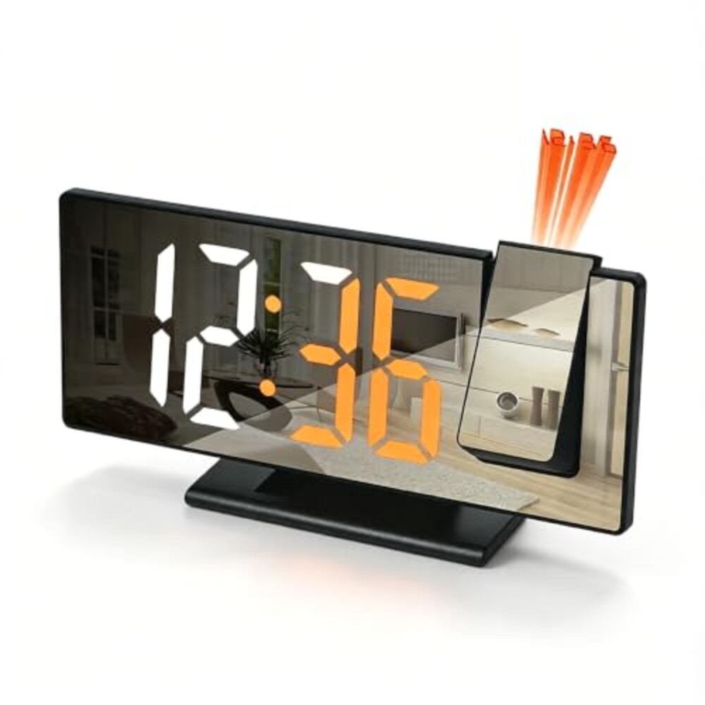 ChayWillow LED Mirror Projection Alarm C