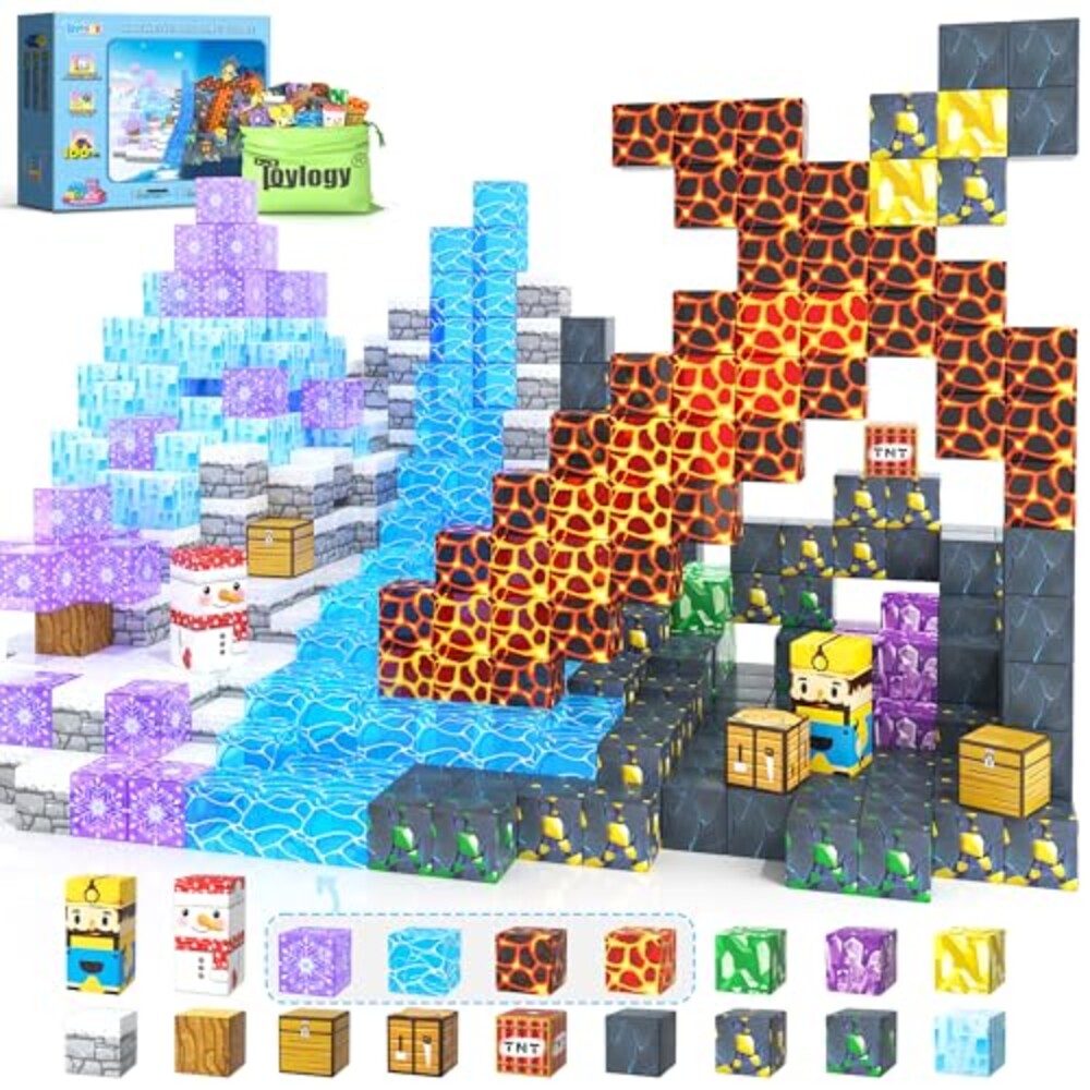 100PCS Large Magnetic Blocks-Build Mine