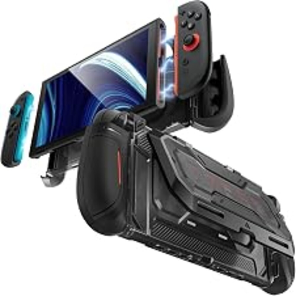 Mumba Titan Case for Nintendo Switch 2 with Kickstand & 7 Card Slots, Black | Military-Grade Protection, Dockable, Quick-Release Joy-Con, Hard Shell Protective Cover Grip Accessories for Switch 2