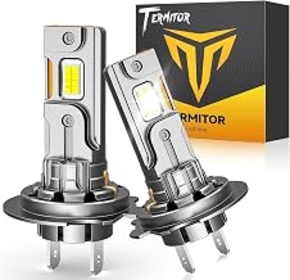 Termitor H7 Light Bulbs, 90,000LM High Brightness, 1:1 Original Halogen Size, Plug and Play 3-Min Installation, IP68 Waterproof, 10-Year Lifespan for H7 Light Bulbs, Pack of 2