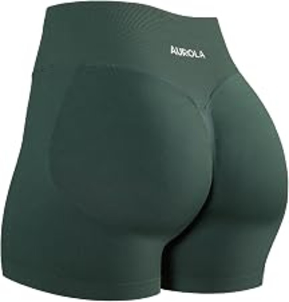 AUROLA Influence Workout Shorts for Women,2.5 3.5 4.5 5.5 6.5 No Roll Up Squat Proof Scrunch Seamless Compression Gym Short