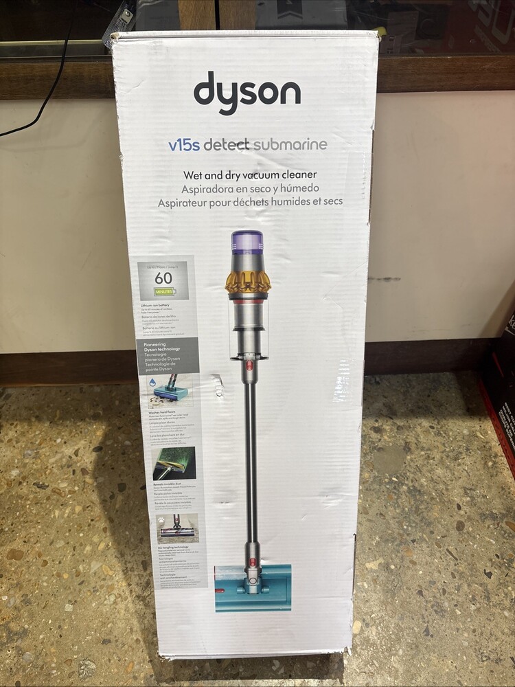 Dyson V15s Detect Submarine Stick Vacuum - Yellow/Nickel (473814-01) NEW SEALED