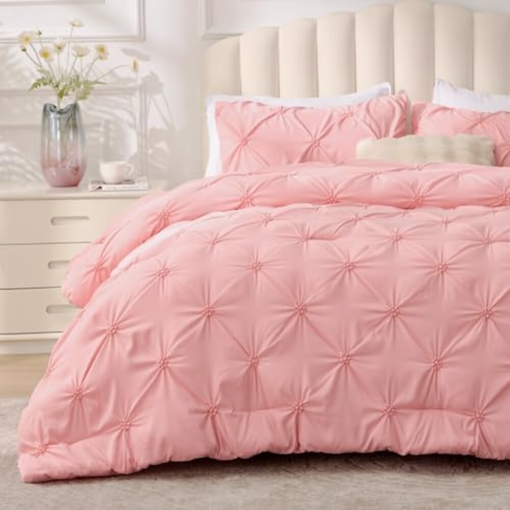 BEDELITE Pink Queen Comforter Set,Fluffy