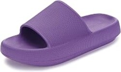 BRONAX Cushioned Thick Sole Pillow Slippers for Women and Men Y10 | Cloud-Like Soft Sole, Foot Pain Relief, EVA Platform Sole, Indoor Outdoor Slides, Waterproof Shower Ready, Quick-Drying