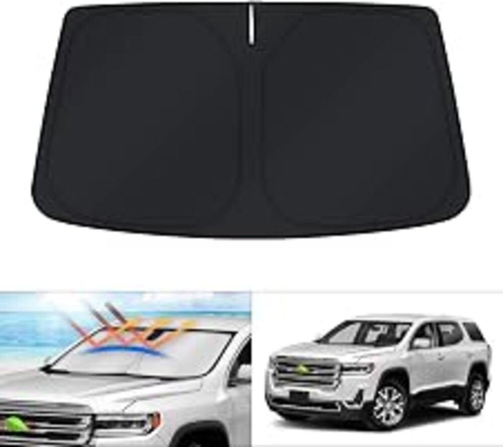 KUST Windshield Sun Shade for 2017-2023 GMC Acadia SUV Accessories Window Sunshade Sun Protector Foldable Block UV Rays Keep Car Cooler