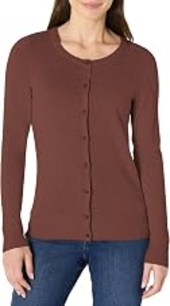 Amazon Essentials Women's Lightweight Crewneck Cardigan Sweater