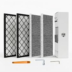 CYBERBEANS 4-Pack HEPA Carbon Filter Kit for Tesla Model Y 2021-2027 | Not for 2026 Standard. 4-Pack Replacement Set, Multi-Layer HEPA Carbon, Fits Model Y Legacy & Juniper Premium/Performance