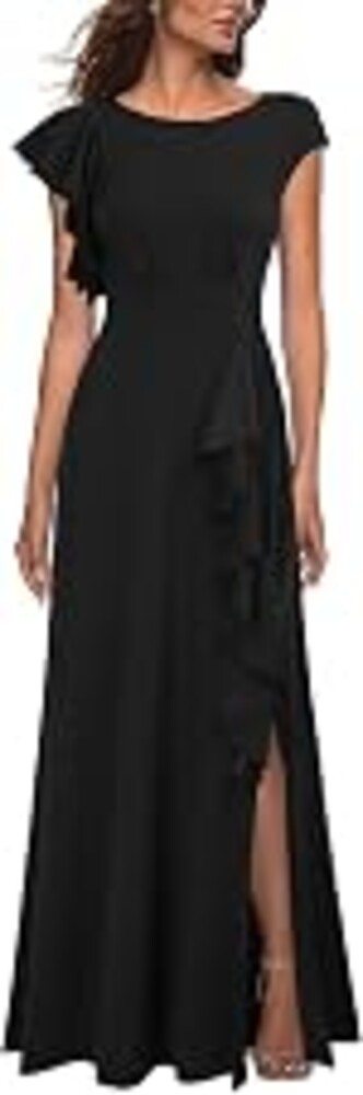 WOOSEA Women's Sexy Split Evening Cocktail Party Maxi A-Line Long Formal Dress