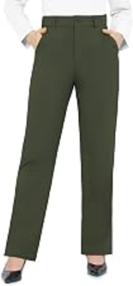 Bamans Dress Pants Women Work Business Office Straight Leg Slacks | High Waisted, Business Casual Outfits, Stretchy Trousers with Pockets, Formal, Daily, Travel, Outdoors