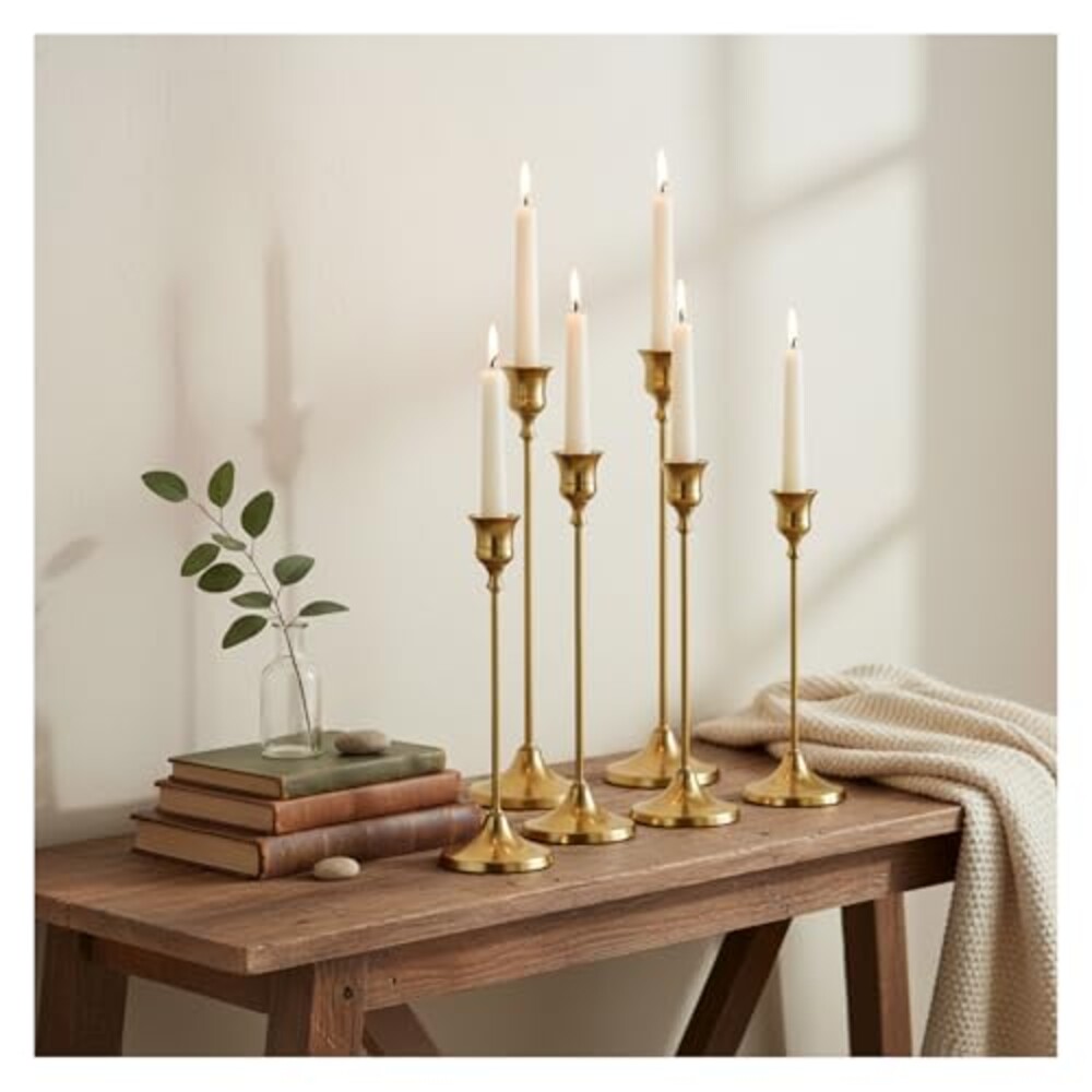 Candle Holder, Modern Minimalist Brass G