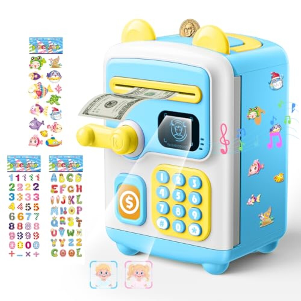 【Upgraded】 Piggy Bank, Face ID Password