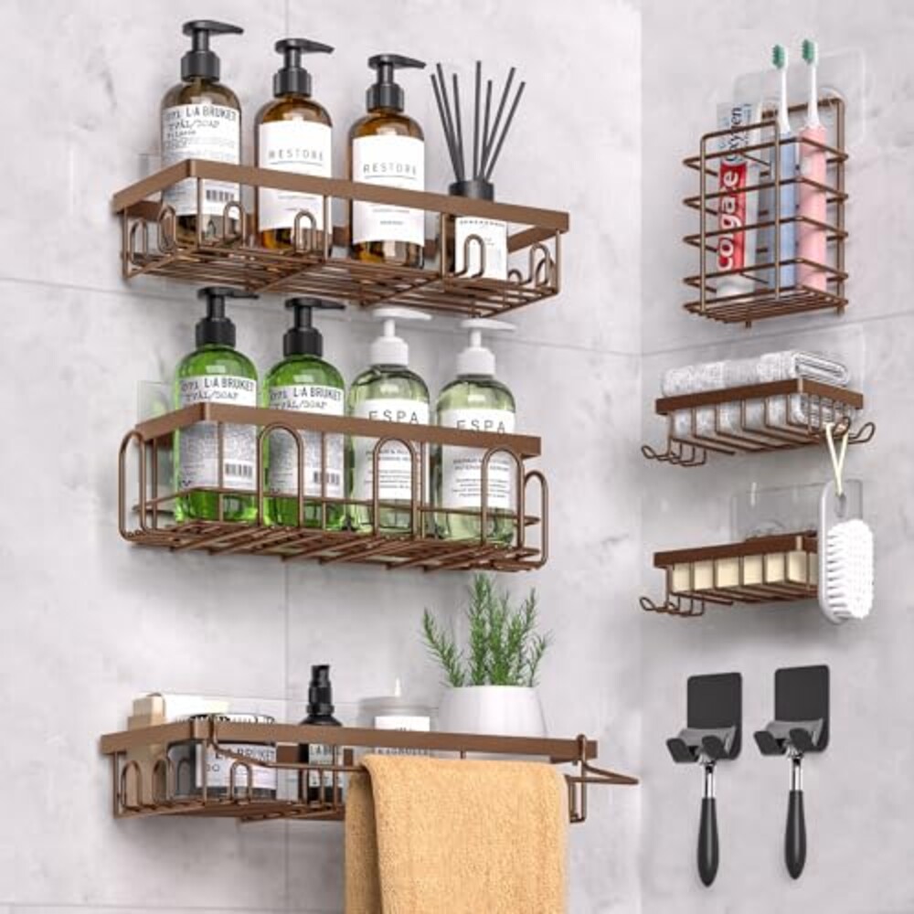 DTUQYX Shower Caddy 9 Pack,Adhesive Orga