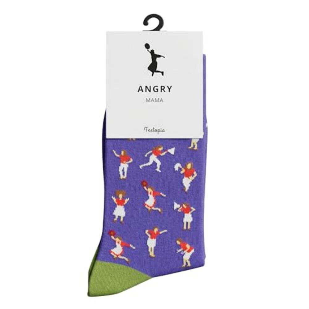 feetopia Funny Angry Mama Socks for Wome