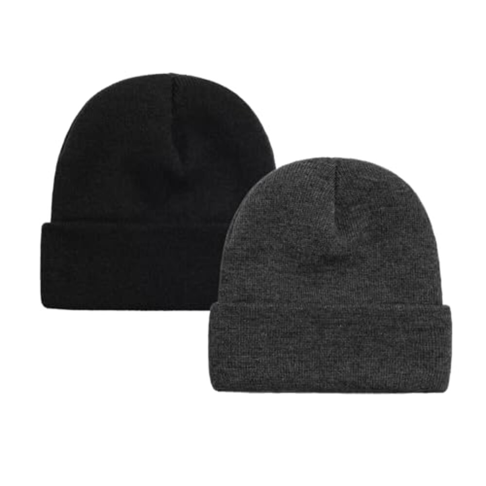 2 PCS Unisex Beanie Hats for Men Women W