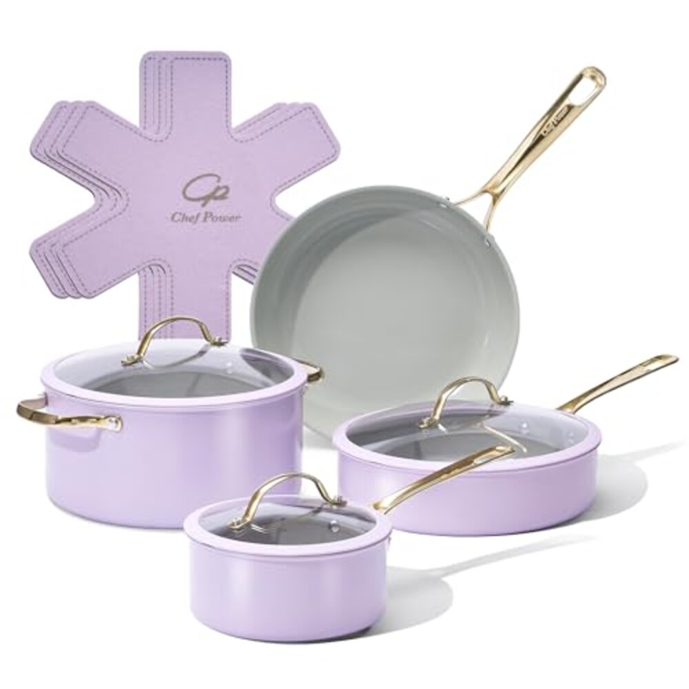 Chef Power Ceramic Cookware Sets, 10Pcs