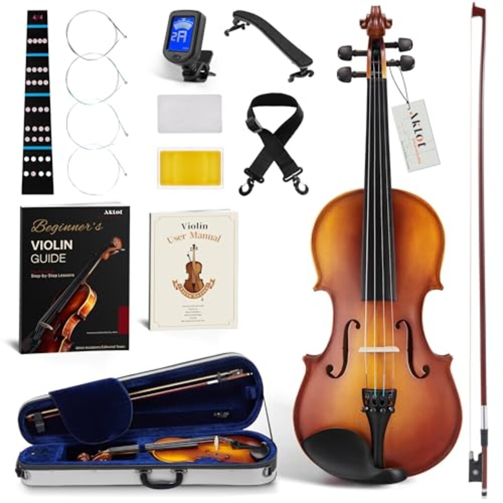 AKLOT Handcrafted Full Size Violin: Soli