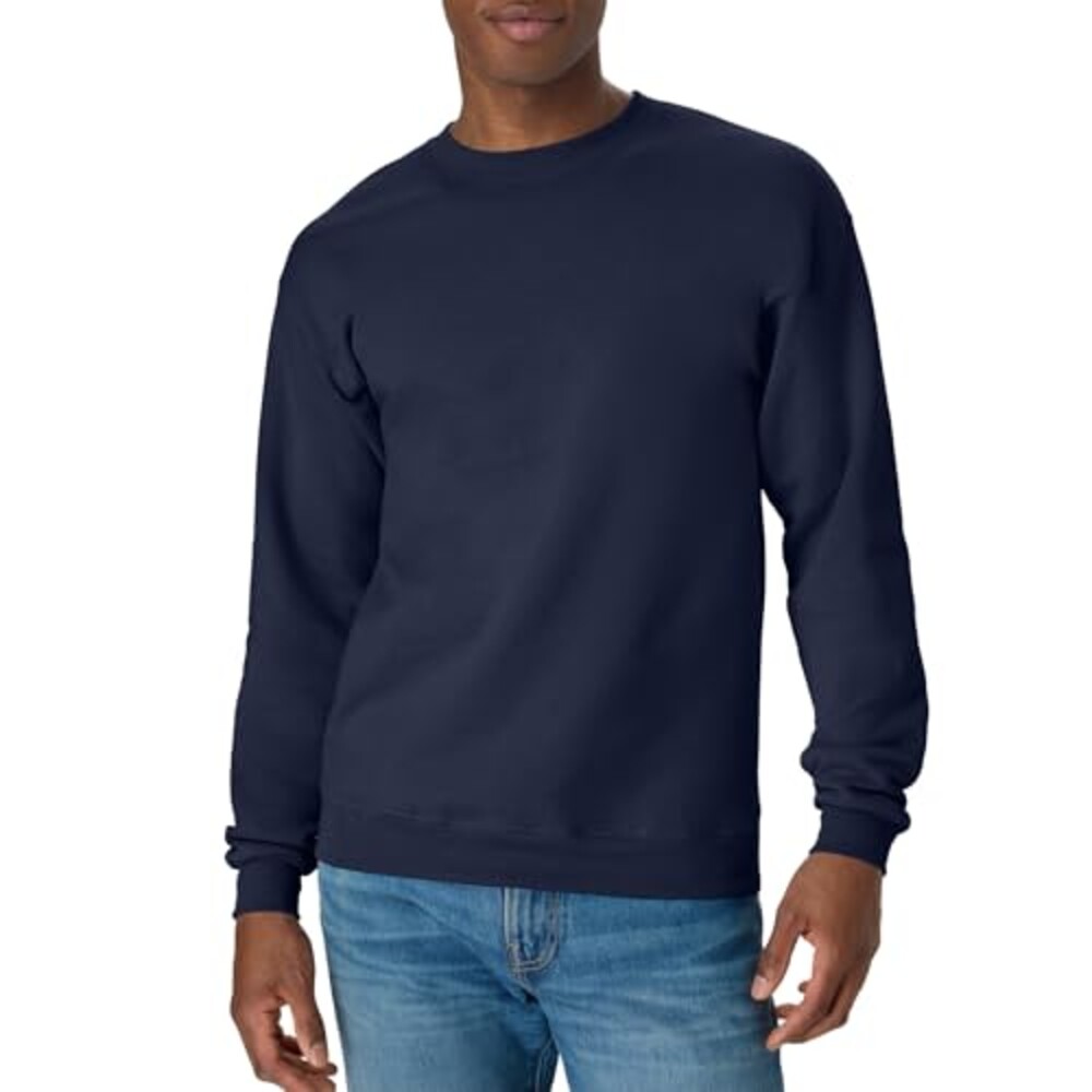 Hanes mens Ecosmart Sweatshirt, Navy, X-